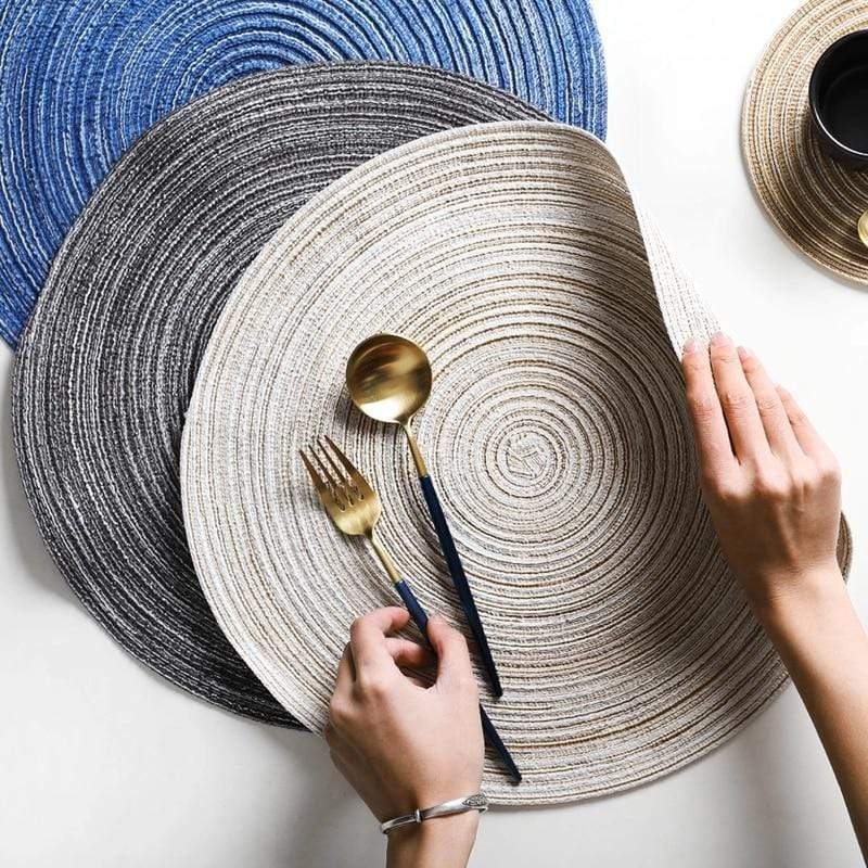 6 Set Linen Round Placemats or Coasters - Image 3