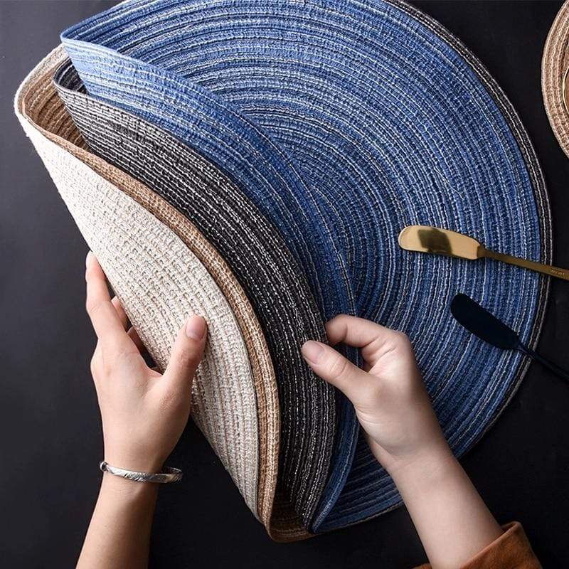 6 Set Linen Round Placemats or Coasters - Image 4