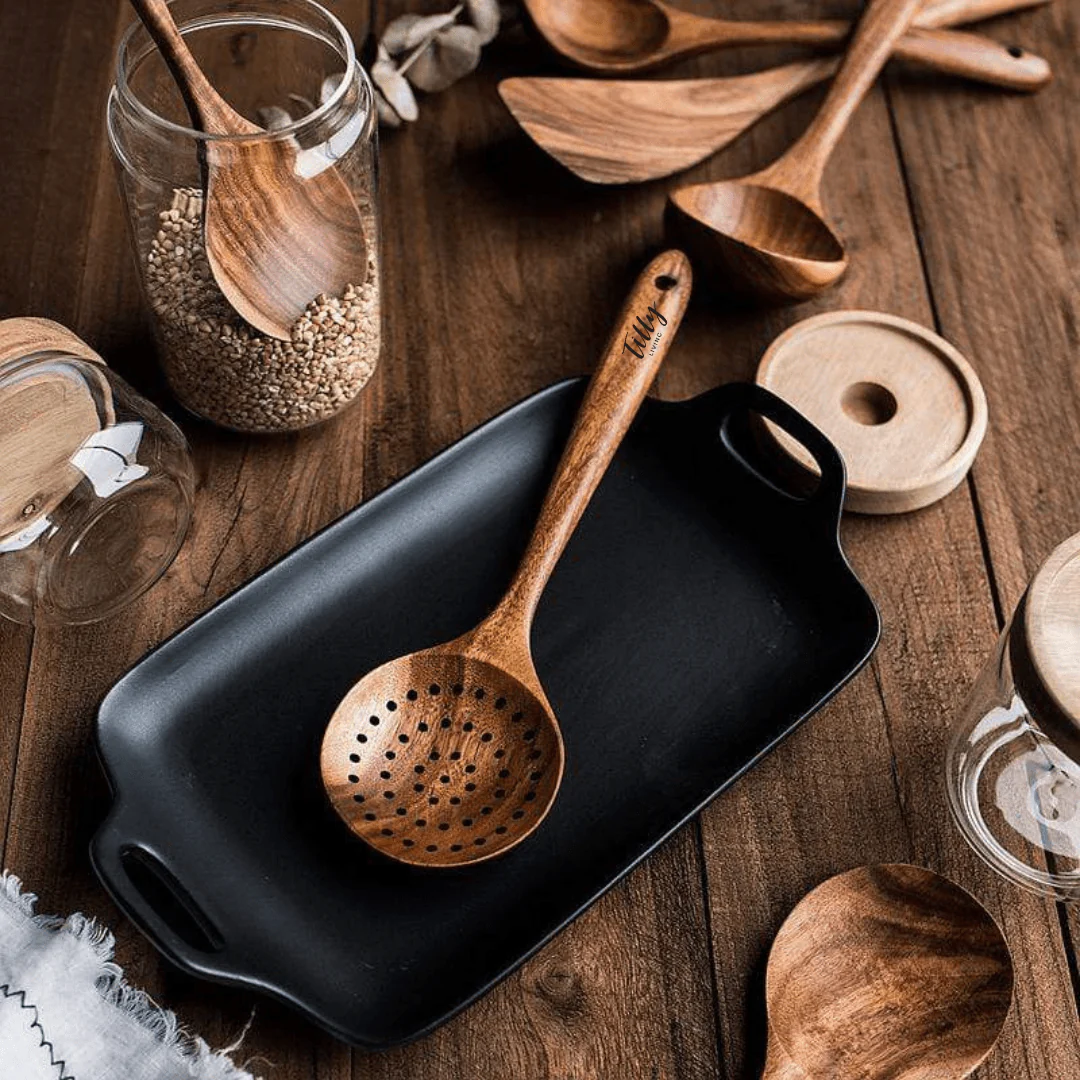 Teak Wooden Utensil Set - Image 10