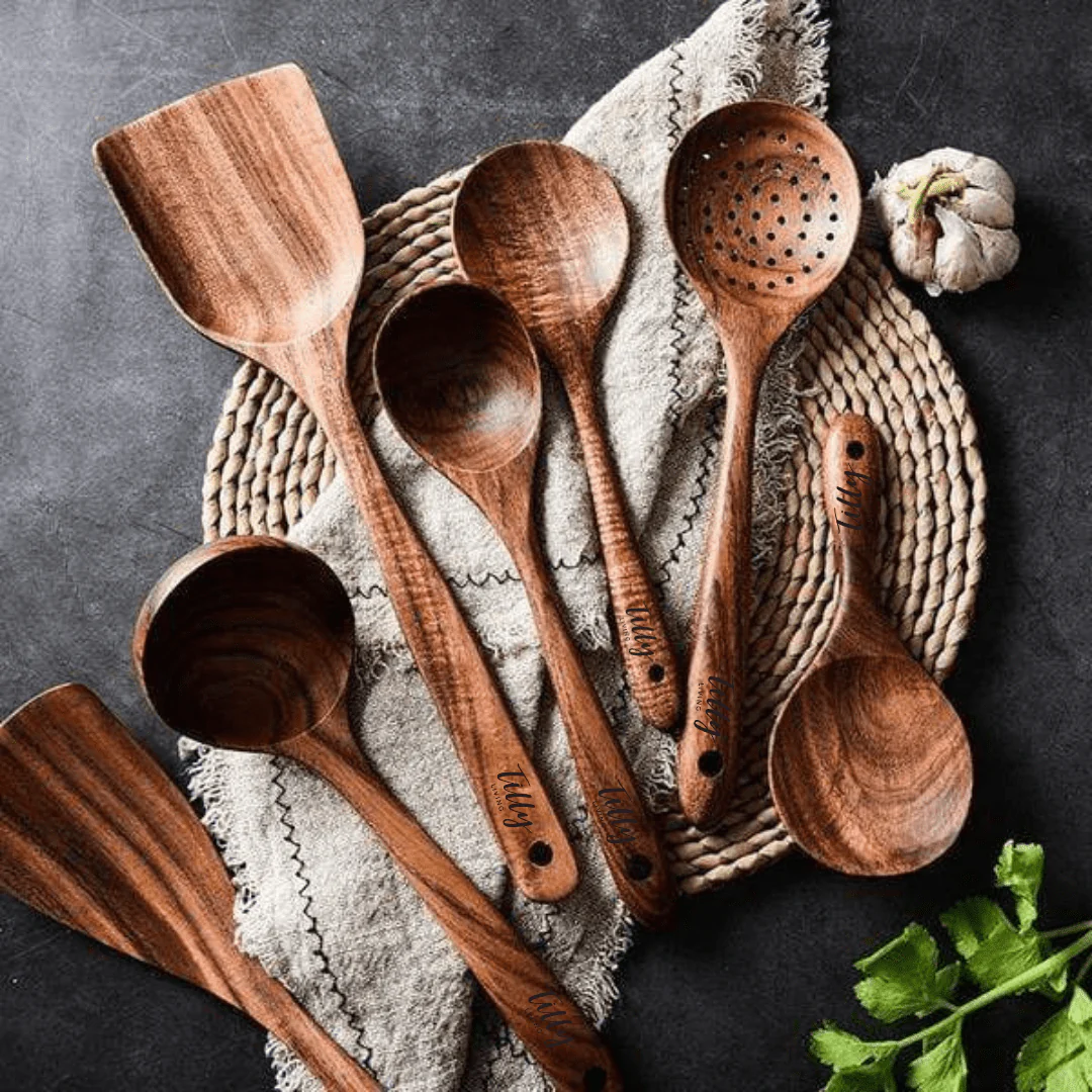 Teak Wooden Utensil Set - Image 8